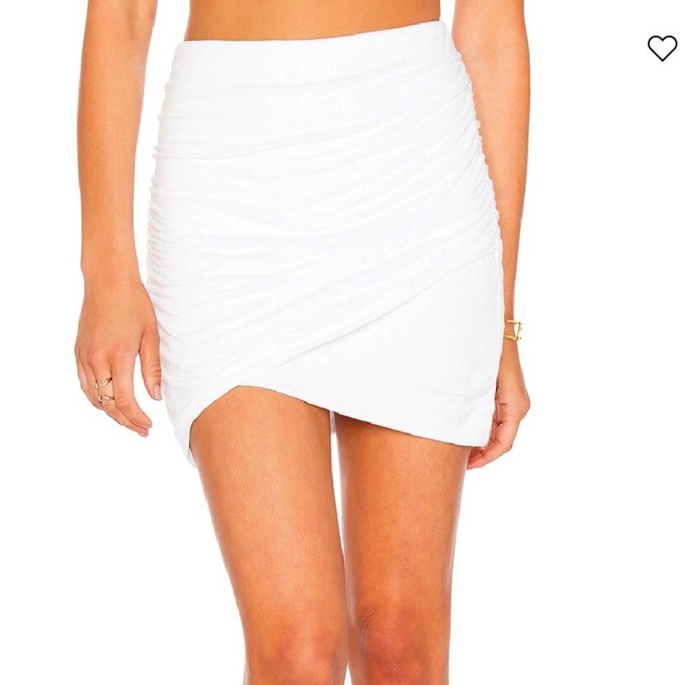 JAMES PERSE WRAP MINI SKIRT IN GREY